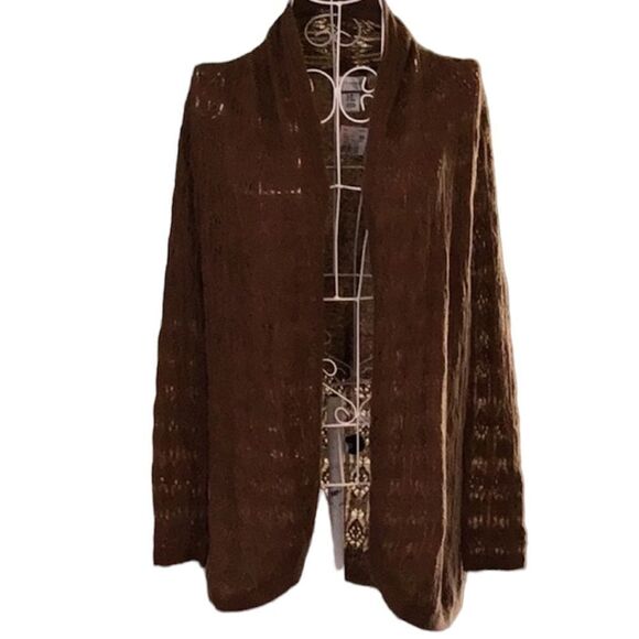✨7xHP✨Open Knit Brown Cardigan✨ - Picture 5 of 8